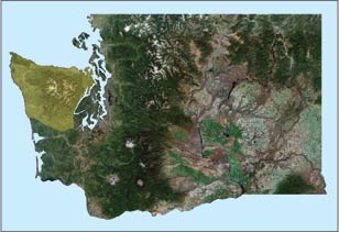 map of the olympic peninsula in washington state